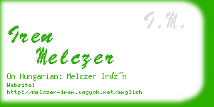 iren melczer business card